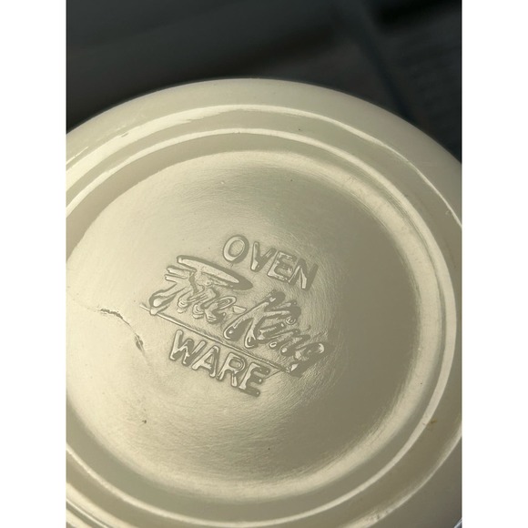 2 Vintage Fire King Ivory Off White Coffee Mug Cup D-Handle Oven Ware - Picture 7 of 12